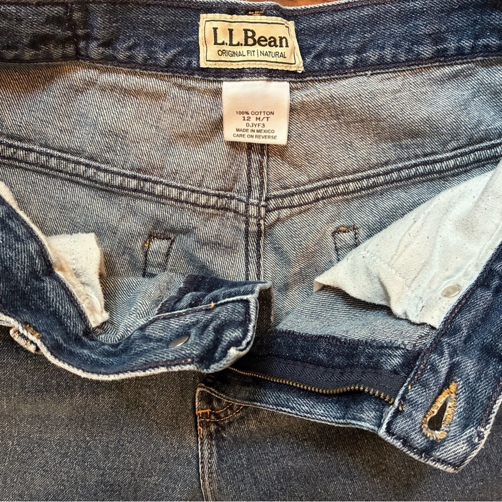Vintage 90s L.L. Bean Original Fit Natural Jeans Women’s 12 MT High Rise USA - Picture 5 of 13